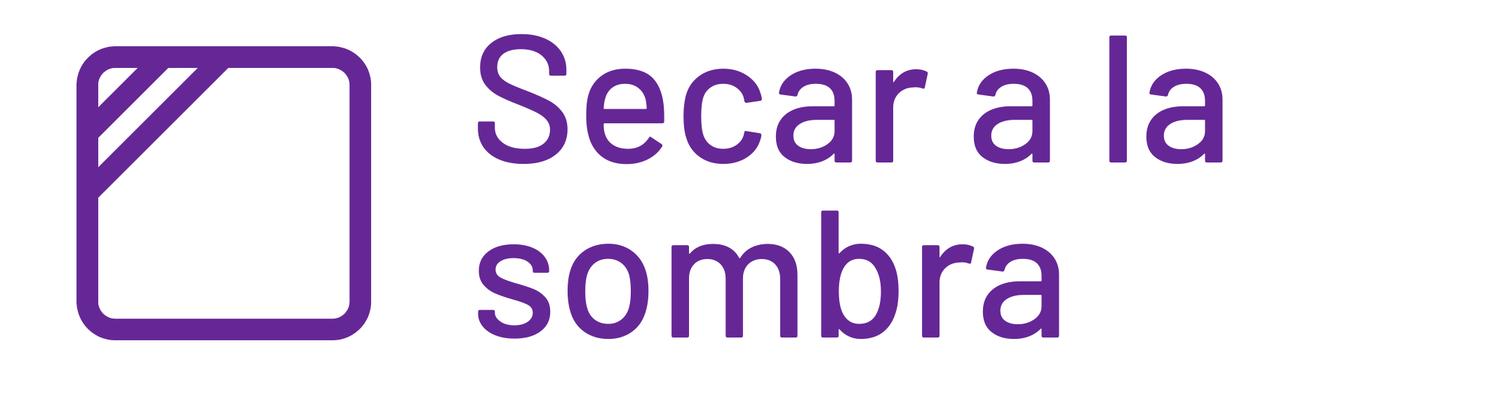 Secar a la sombra